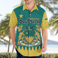 Personalised Canada Greater Sudbury Hawaiian Shirt The Nickel Capital Aedificemus