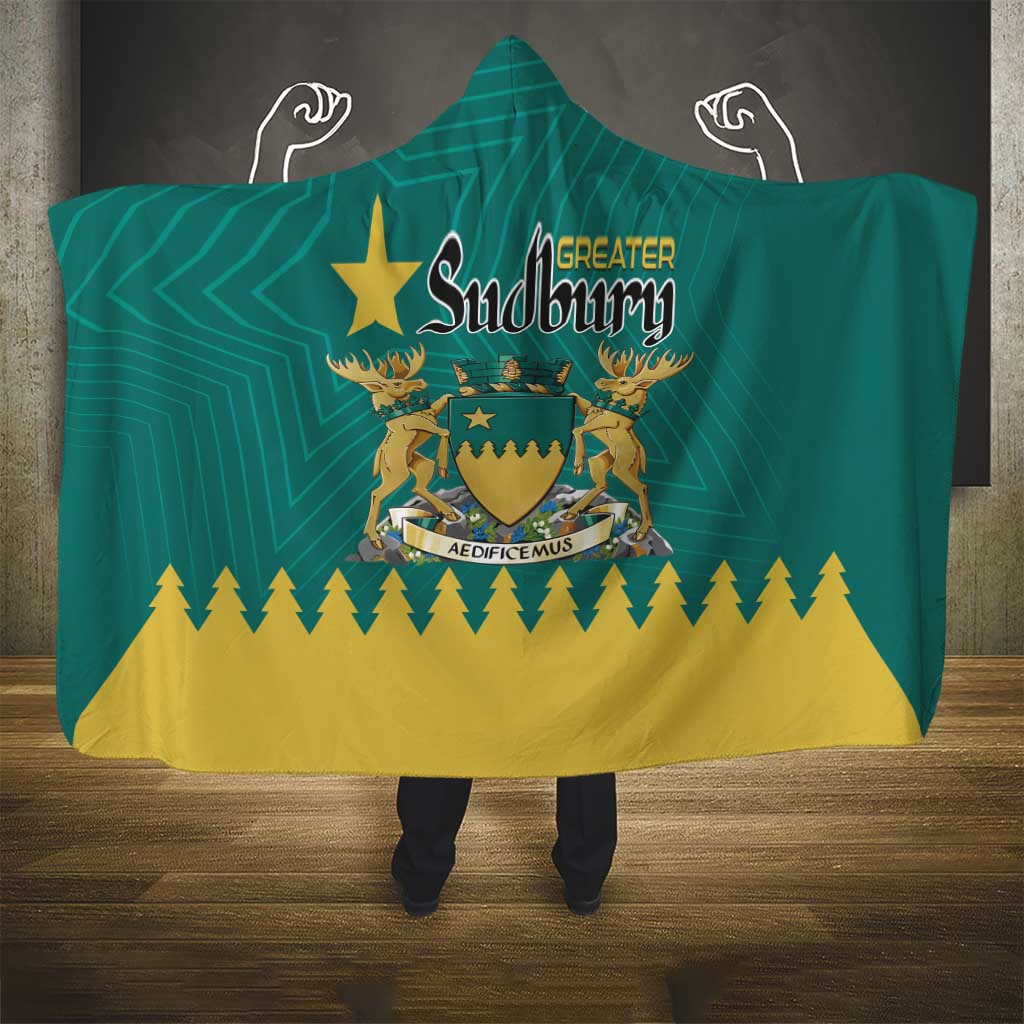 Canada Greater Sudbury Hooded Blanket The Nickel Capital Aedificemus