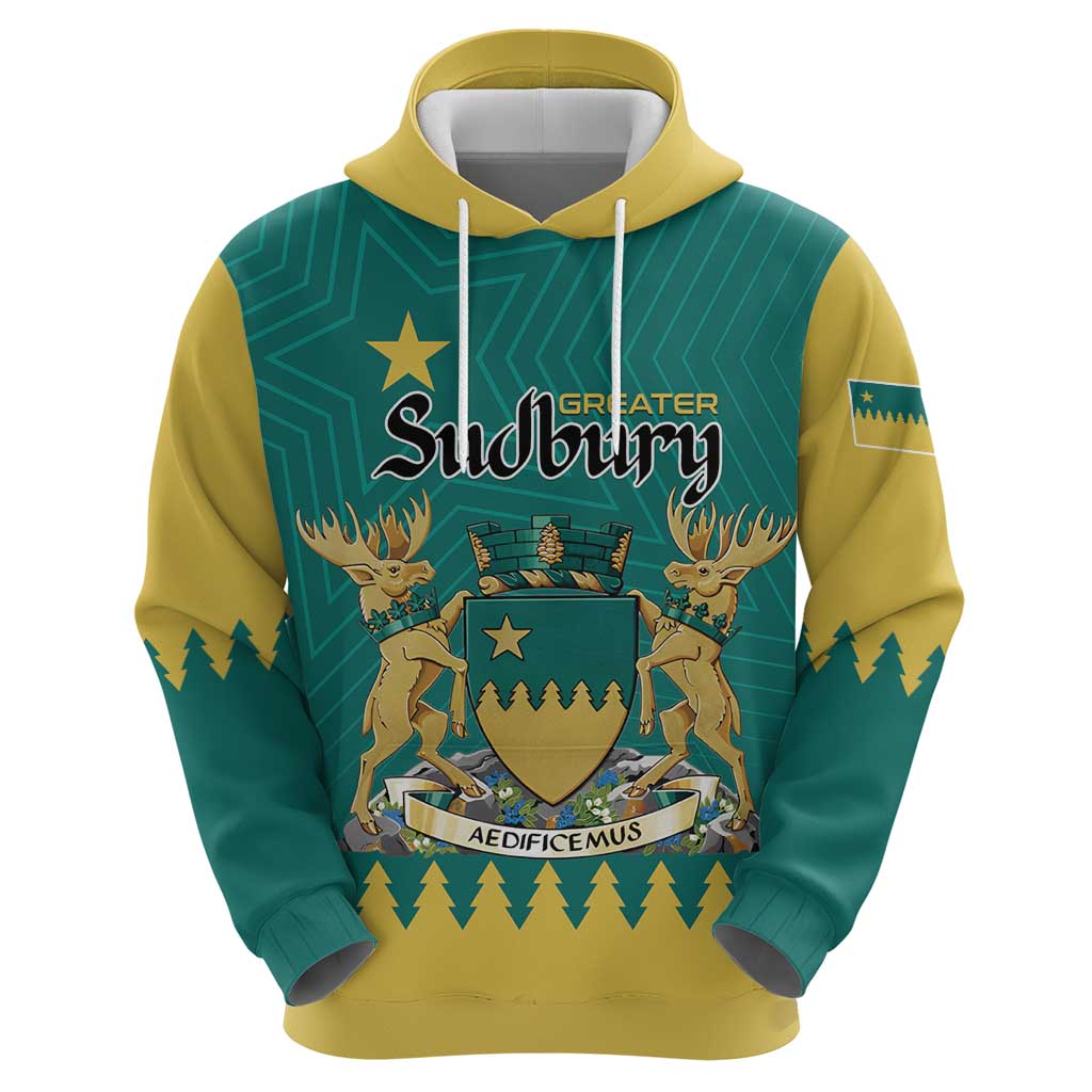 Personalised Canada Greater Sudbury Hoodie The Nickel Capital Aedificemus