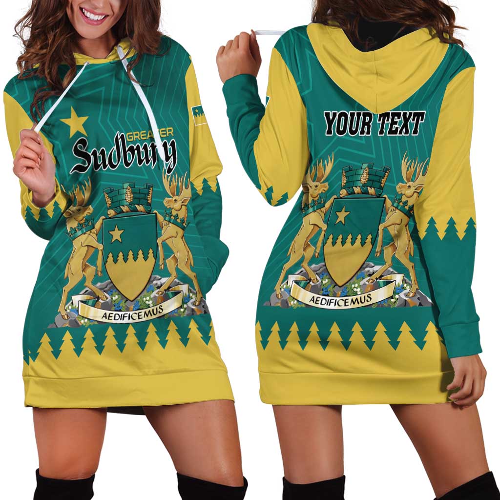 Personalised Canada Greater Sudbury Hoodie Dress The Nickel Capital Aedificemus