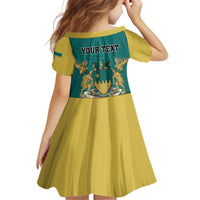Personalised Canada Greater Sudbury Kid Short Sleeve Dress The Nickel Capital Aedificemus