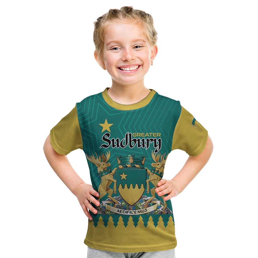 Personalised Canada Greater Sudbury Kid T Shirt The Nickel Capital Aedificemus