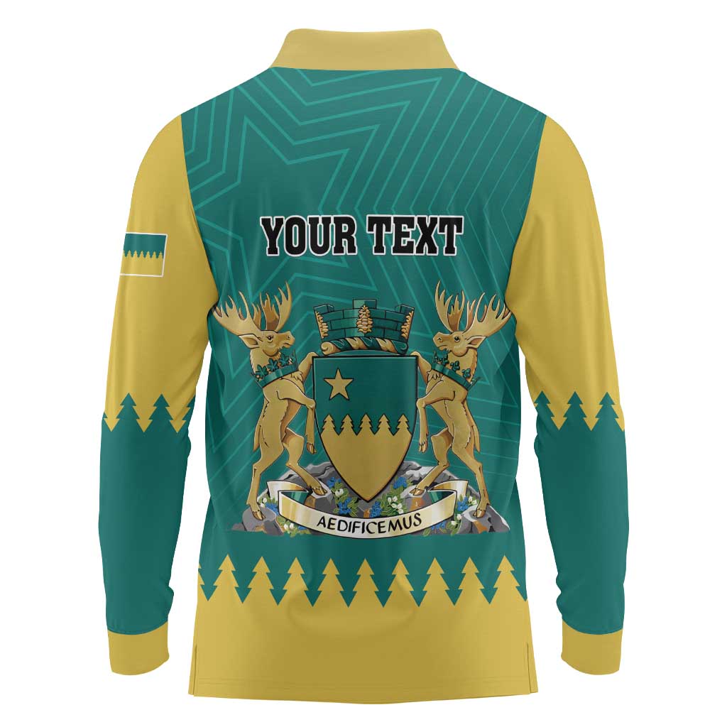 Personalised Canada Greater Sudbury Long Sleeve Polo Shirt The Nickel Capital Aedificemus