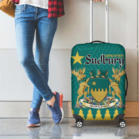 Canada Greater Sudbury Luggage Cover The Nickel Capital Aedificemus