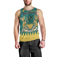 Personalised Canada Greater Sudbury Men Tank Top The Nickel Capital Aedificemus