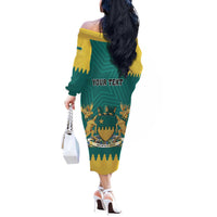 Personalised Canada Greater Sudbury Off The Shoulder Long Sleeve Dress The Nickel Capital Aedificemus