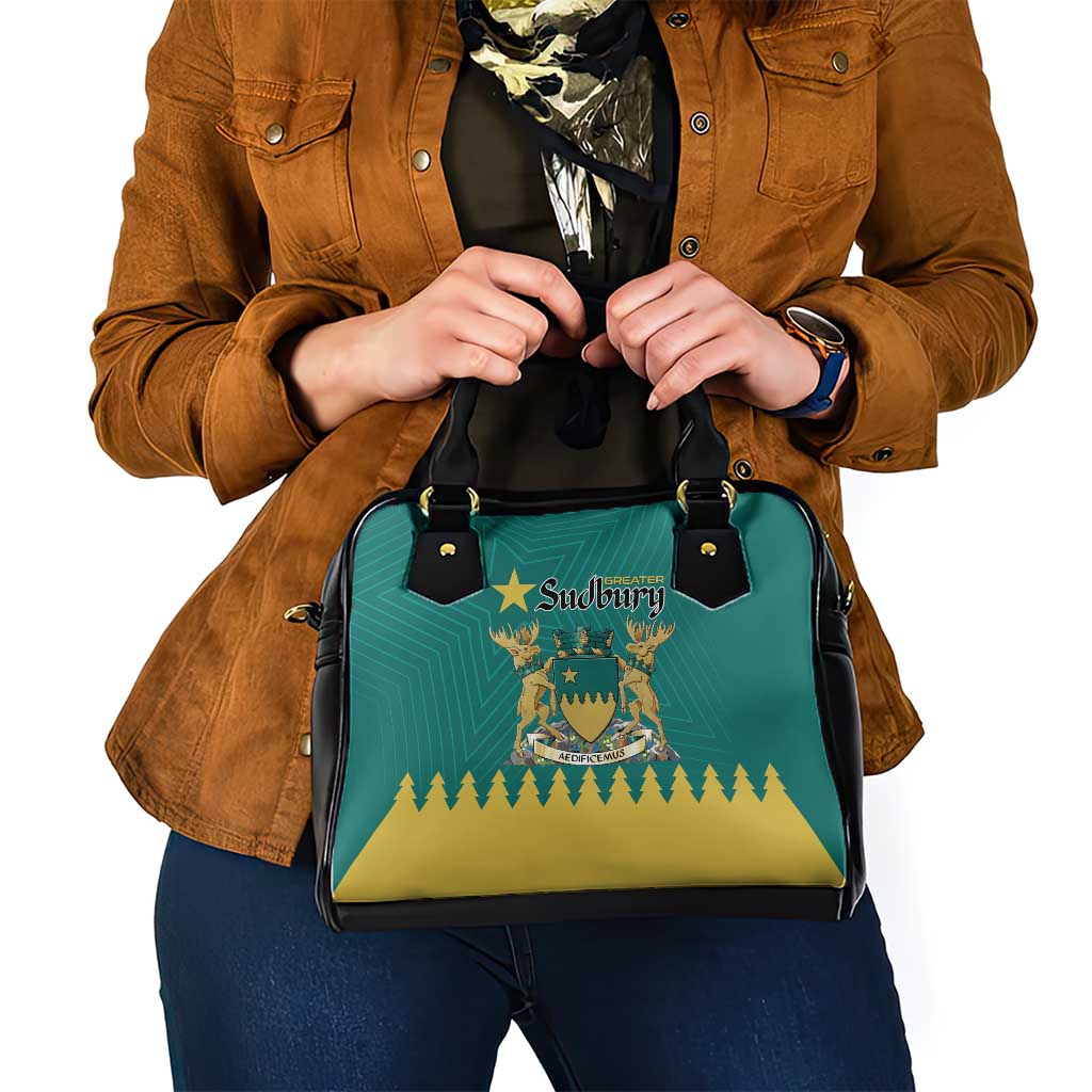 Canada Greater Sudbury Shoulder Handbag The Nickel Capital Aedificemus