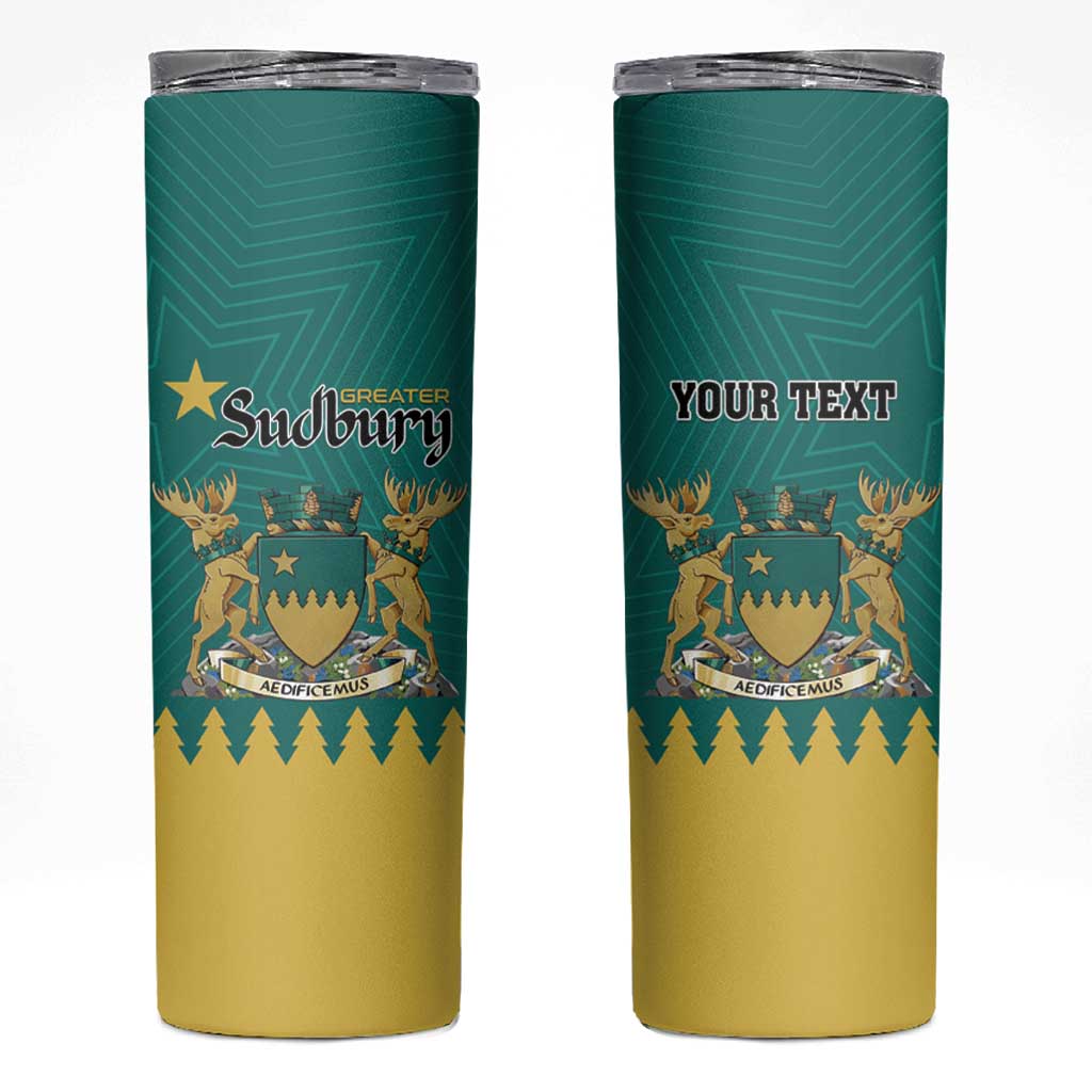 Personalised Canada Greater Sudbury Skinny Tumbler The Nickel Capital Aedificemus