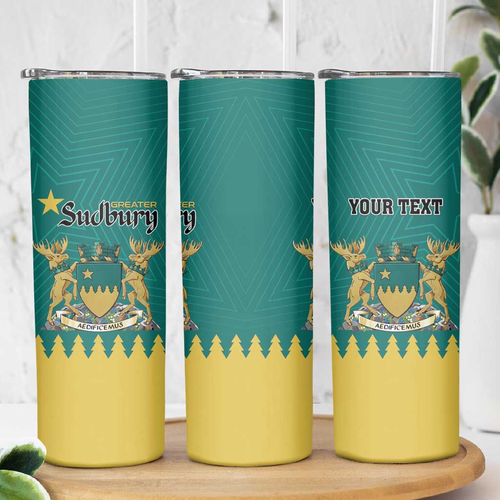 Personalised Canada Greater Sudbury Skinny Tumbler The Nickel Capital Aedificemus