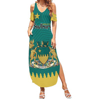 Personalised Canada Greater Sudbury Summer Maxi Dress The Nickel Capital Aedificemus