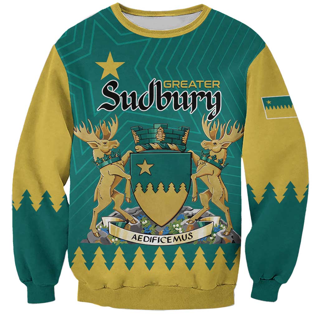 Personalised Canada Greater Sudbury Sweatshirt The Nickel Capital Aedificemus