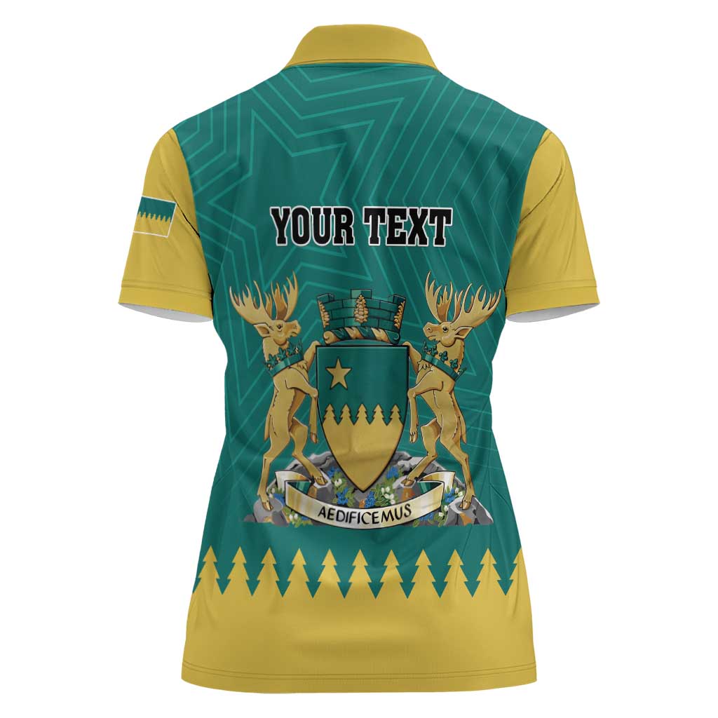 Personalised Canada Greater Sudbury Women Polo Shirt The Nickel Capital Aedificemus