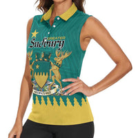 Personalised Canada Greater Sudbury Women Sleeveless Polo Shirt The Nickel Capital Aedificemus