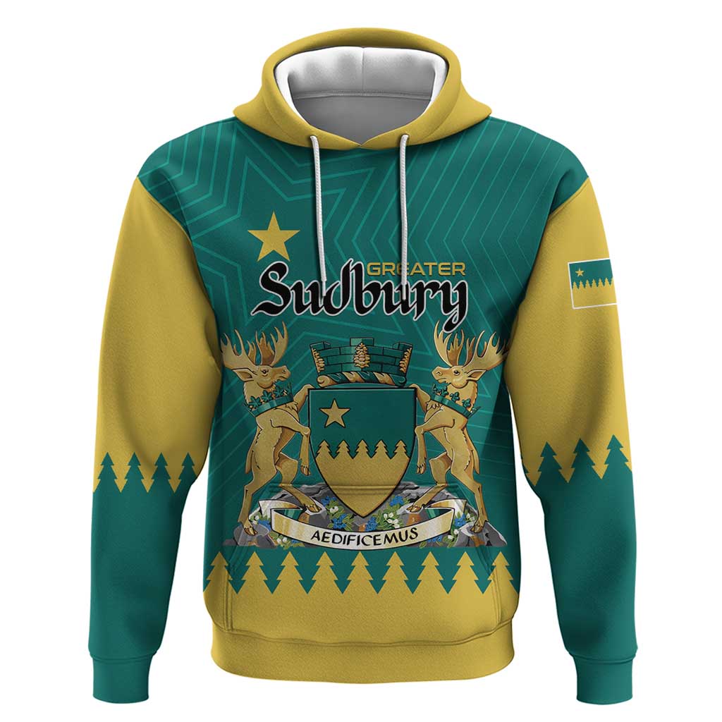 Personalised Canada Greater Sudbury Zip Hoodie The Nickel Capital Aedificemus