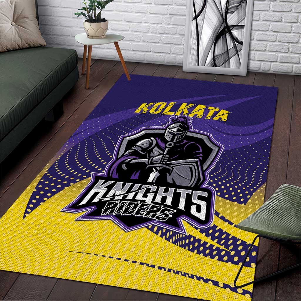 Kolkata 2025 Cricket Knight Riders Area Rug Korbo Lorbo Jeetbo