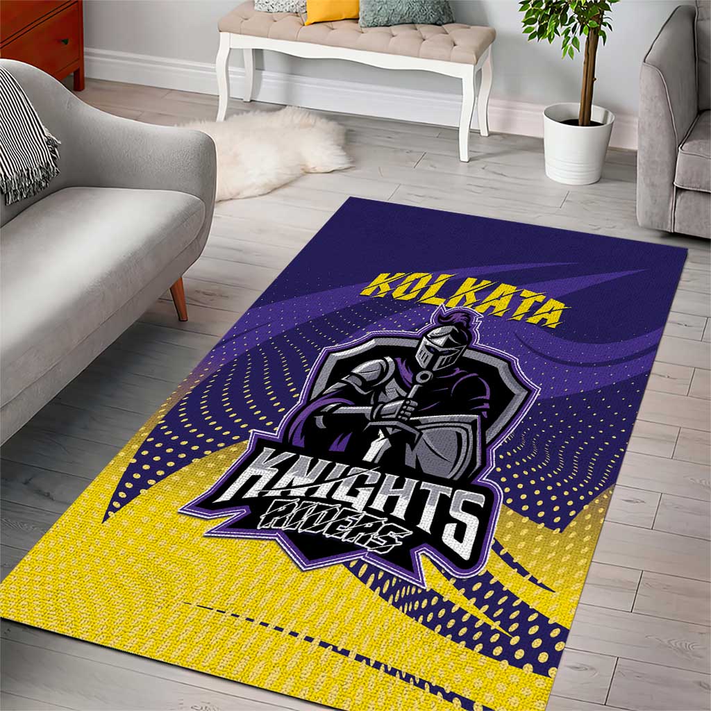 Kolkata 2025 Cricket Knight Riders Area Rug Korbo Lorbo Jeetbo
