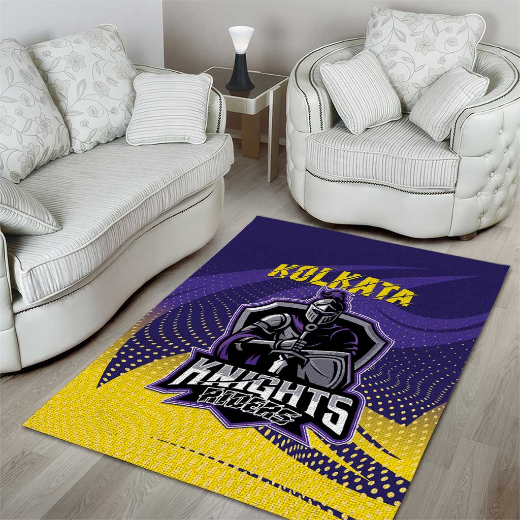 Kolkata 2025 Cricket Knight Riders Area Rug Korbo Lorbo Jeetbo