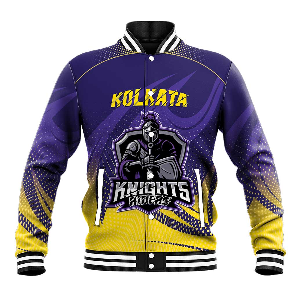 Custom Kolkata 2025 Cricket Knight Riders Baseball Jacket Korbo Lorbo Jeetbo
