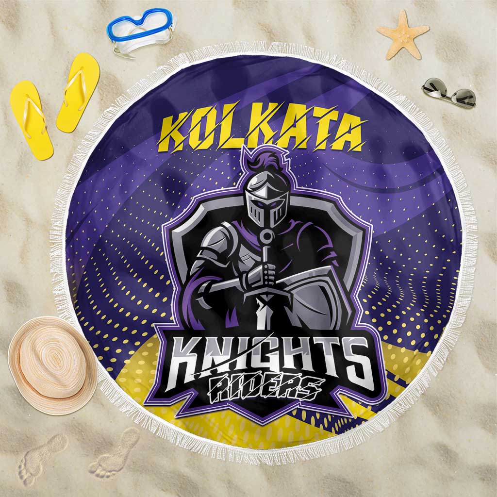 Kolkata 2025 Cricket Knight Riders Beach Blanket Korbo Lorbo Jeetbo