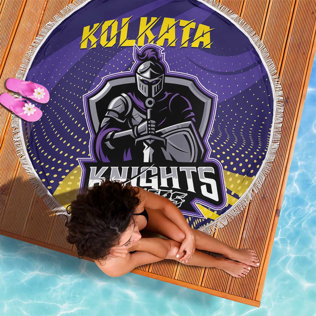 Kolkata 2025 Cricket Knight Riders Beach Blanket Korbo Lorbo Jeetbo