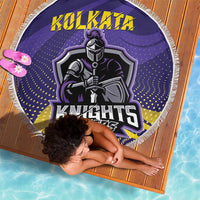 Kolkata 2025 Cricket Knight Riders Beach Blanket Korbo Lorbo Jeetbo