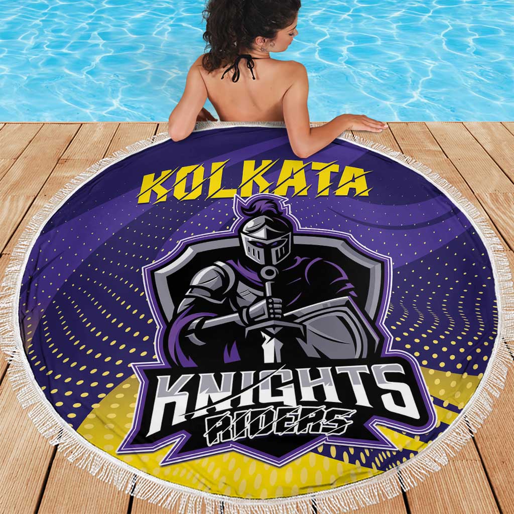 Kolkata 2025 Cricket Knight Riders Beach Blanket Korbo Lorbo Jeetbo