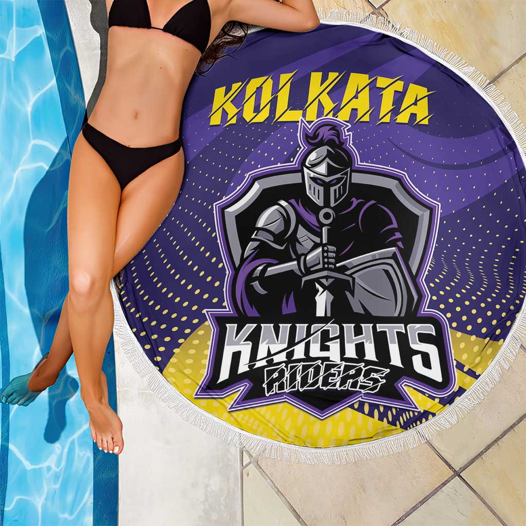 Kolkata 2025 Cricket Knight Riders Beach Blanket Korbo Lorbo Jeetbo