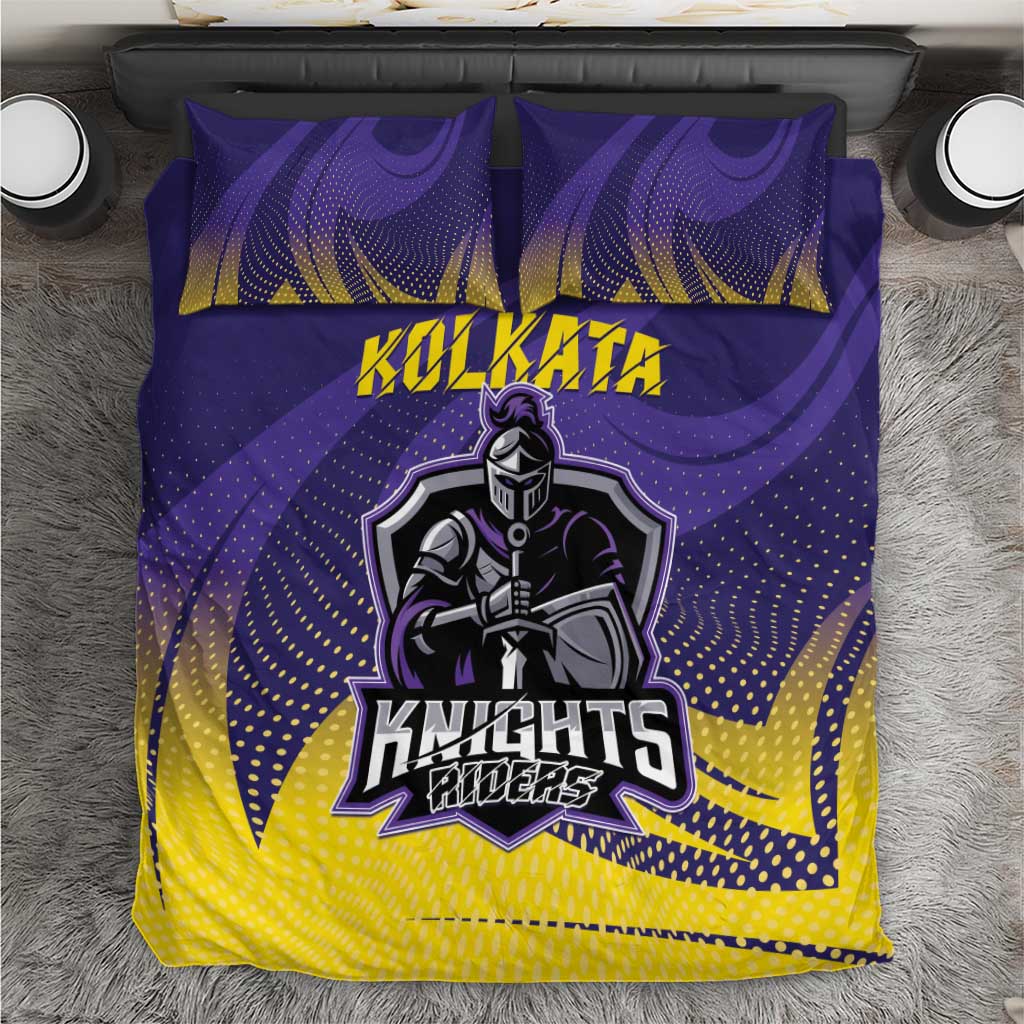 Kolkata 2025 Cricket Knight Riders Bedding Set Korbo Lorbo Jeetbo