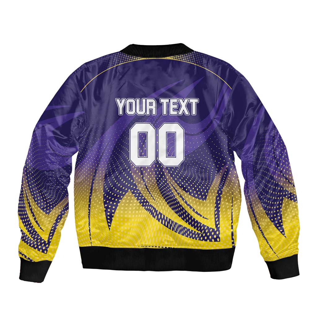 Custom Kolkata 2025 Cricket Knight Riders Bomber Jacket Korbo Lorbo Jeetbo