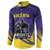 Custom Kolkata 2025 Cricket Knight Riders Button Sweatshirt Korbo Lorbo Jeetbo