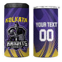 Custom Kolkata 2025 Cricket Knight Riders 4 in 1 Can Cooler Tumbler Korbo Lorbo Jeetbo