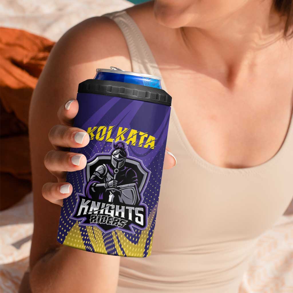 Custom Kolkata 2025 Cricket Knight Riders 4 in 1 Can Cooler Tumbler Korbo Lorbo Jeetbo