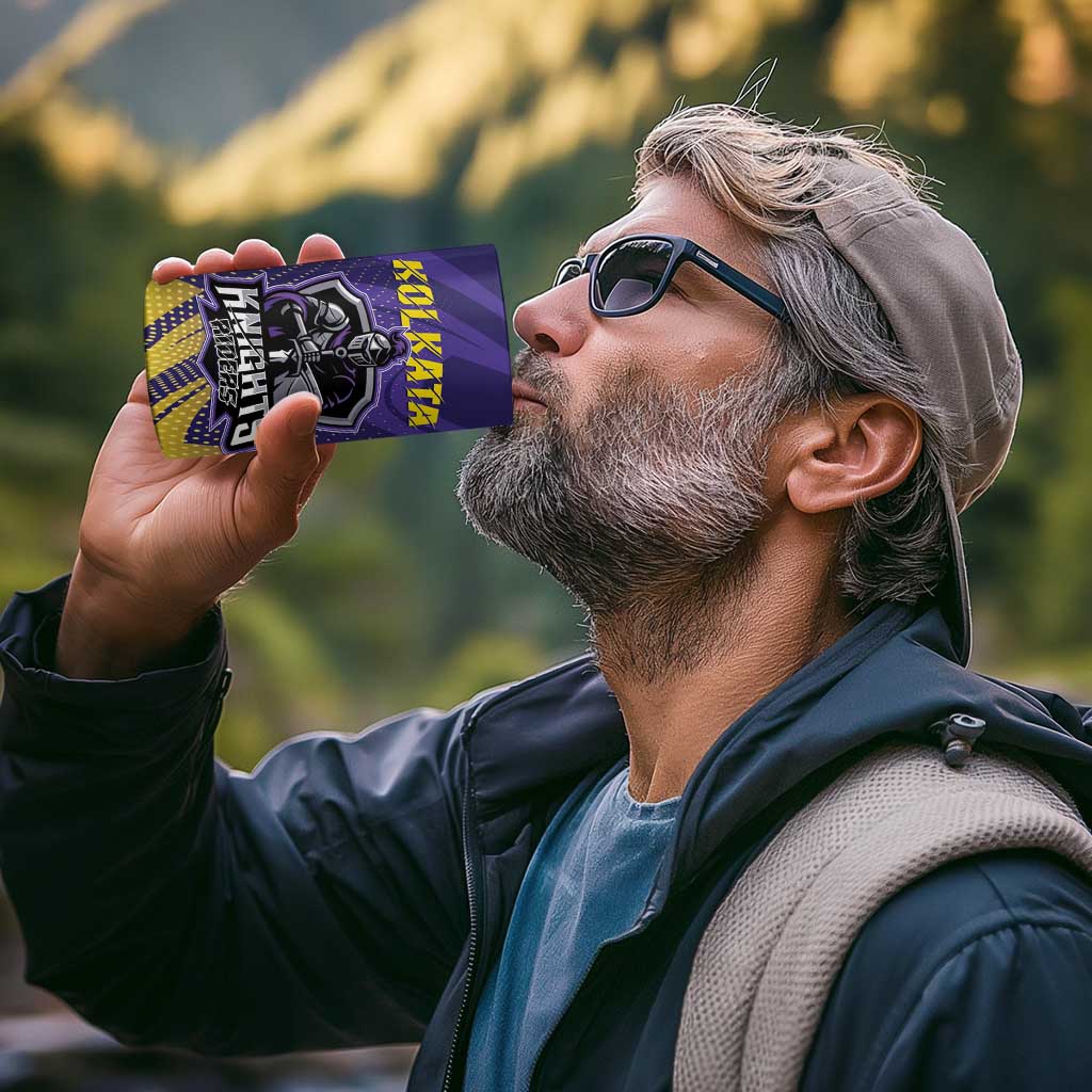 Custom Kolkata 2025 Cricket Knight Riders 4 in 1 Can Cooler Tumbler Korbo Lorbo Jeetbo