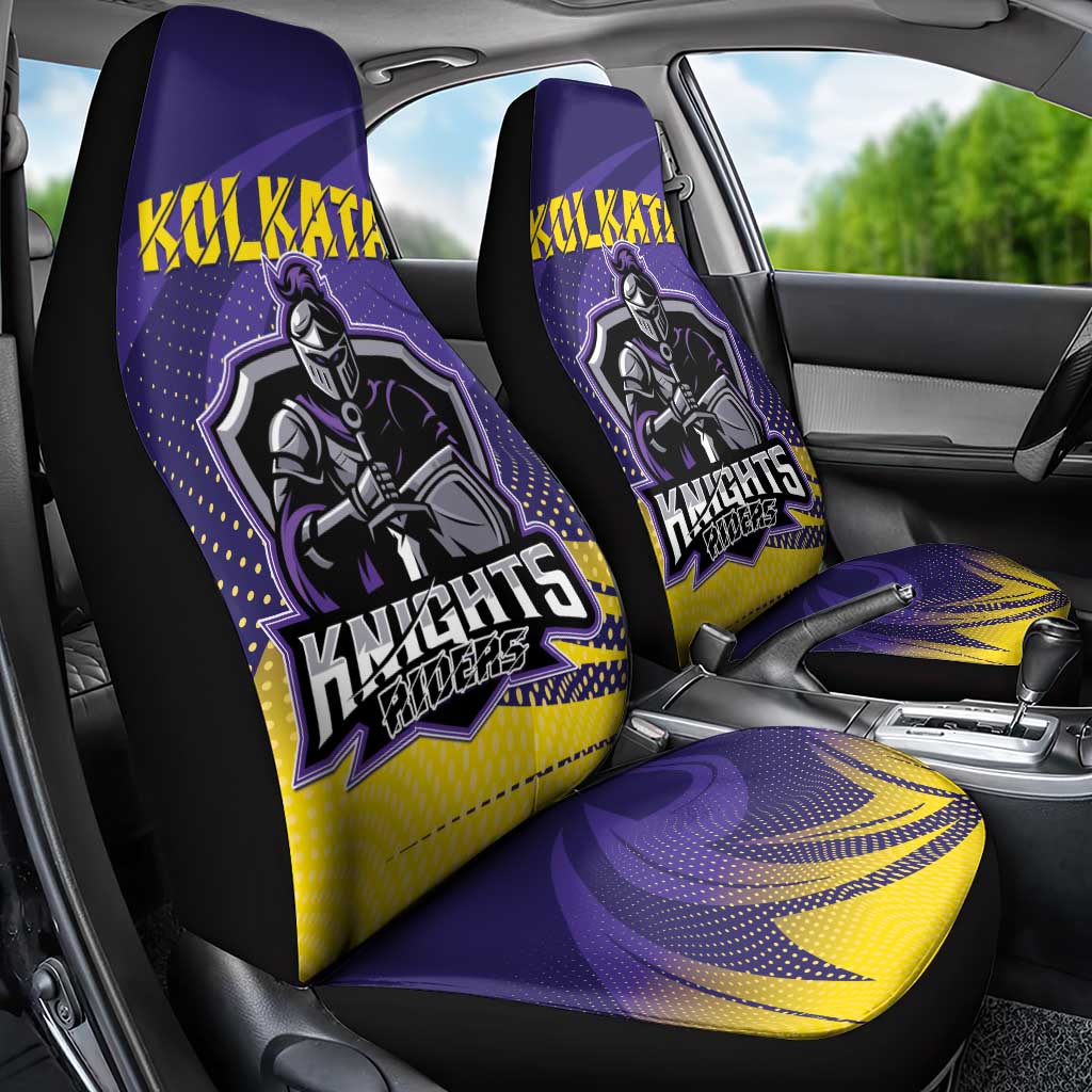 Kolkata 2025 Cricket Knight Riders Car Seat Cover Korbo Lorbo Jeetbo