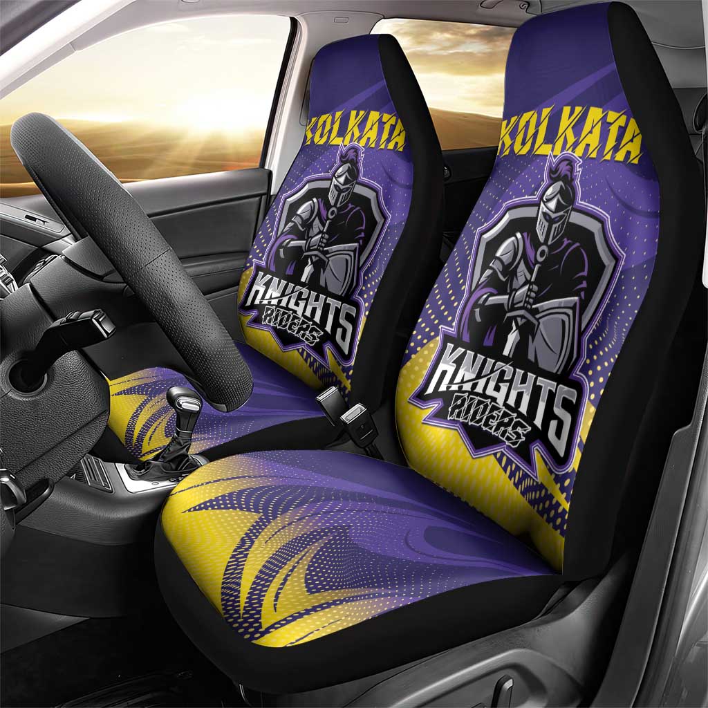 Kolkata 2025 Cricket Knight Riders Car Seat Cover Korbo Lorbo Jeetbo
