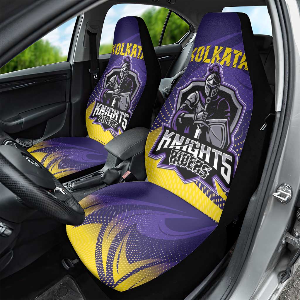 Kolkata 2025 Cricket Knight Riders Car Seat Cover Korbo Lorbo Jeetbo