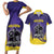 Custom Kolkata 2025 Cricket Knight Riders Couples Matching Short Sleeve Bodycon Dress and Hawaiian Shirt Korbo Lorbo Jeetbo