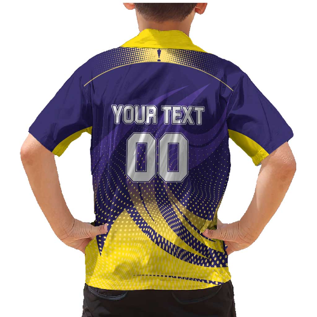 Custom Kolkata 2025 Cricket Knight Riders Family Matching Mermaid Dress and Hawaiian Shirt Korbo Lorbo Jeetbo