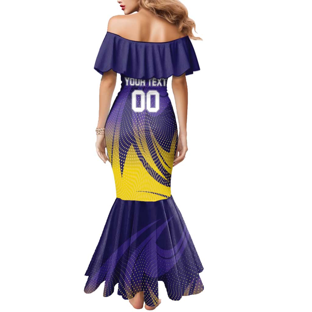 Custom Kolkata 2025 Cricket Knight Riders Family Matching Mermaid Dress and Hawaiian Shirt Korbo Lorbo Jeetbo