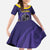 Custom Kolkata 2025 Cricket Knight Riders Family Matching Off The Shoulder Long Sleeve Dress and Hawaiian Shirt Korbo Lorbo Jeetbo