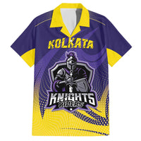 Custom Kolkata 2025 Cricket Knight Riders Family Matching Off The Shoulder Long Sleeve Dress and Hawaiian Shirt Korbo Lorbo Jeetbo