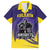 Custom Kolkata 2025 Cricket Knight Riders Family Matching Off Shoulder Short Dress and Hawaiian Shirt Korbo Lorbo Jeetbo