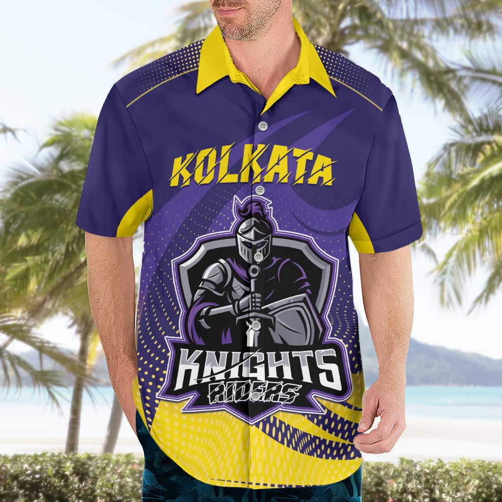 Custom Kolkata 2025 Cricket Knight Riders Hawaiian Shirt Korbo Lorbo Jeetbo