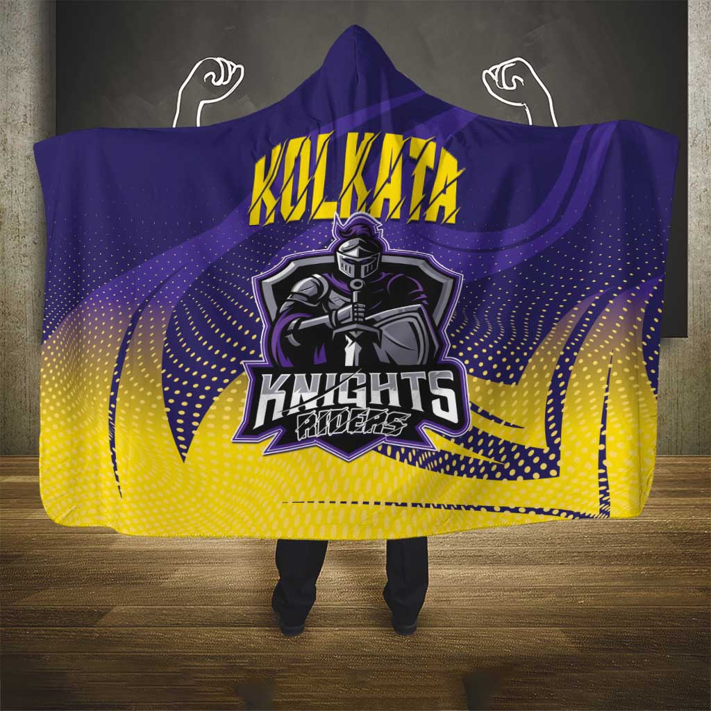 Kolkata 2025 Cricket Knight Riders Hooded Blanket Korbo Lorbo Jeetbo