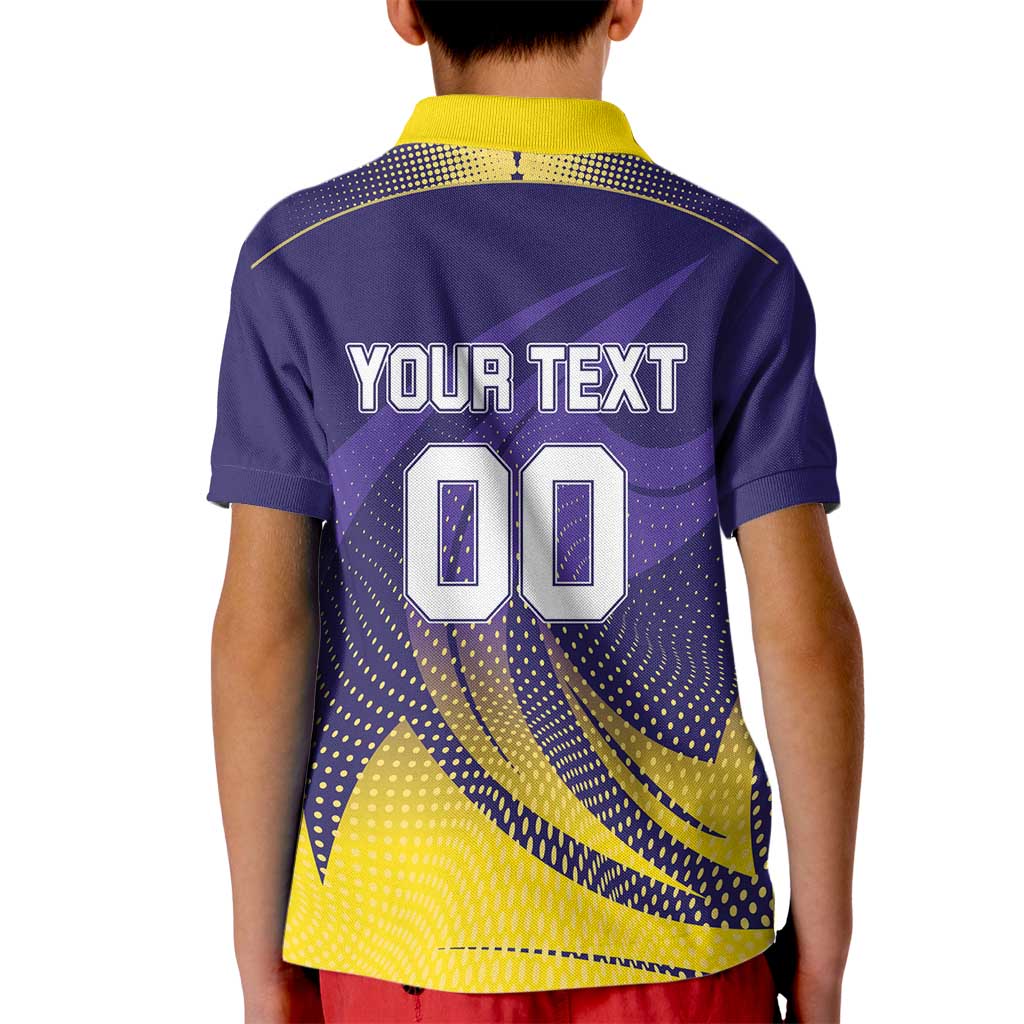 Custom Kolkata 2025 Cricket Knight Riders Kid Polo Shirt Korbo Lorbo Jeetbo
