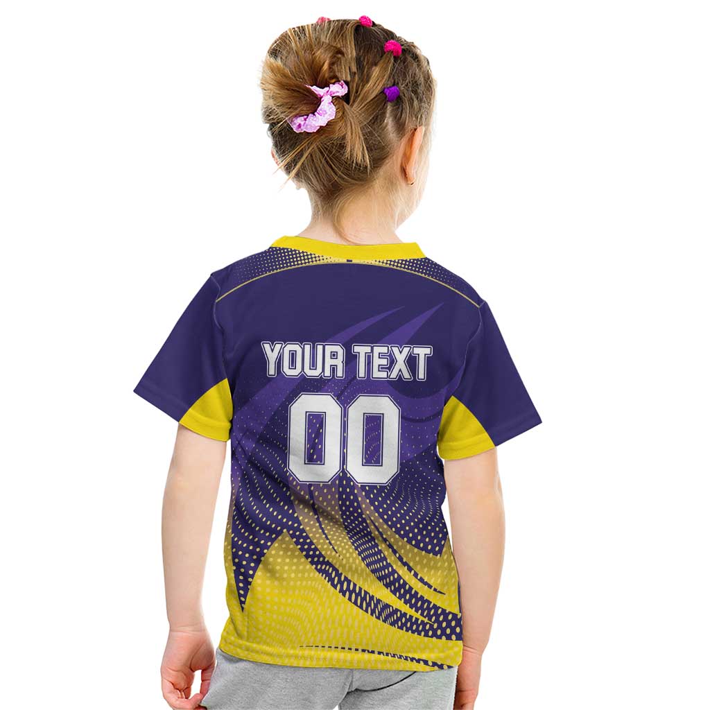 Custom Kolkata 2025 Cricket Knight Riders Kid T Shirt Korbo Lorbo Jeetbo