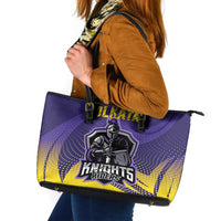 Kolkata 2025 Cricket Knight Riders Leather Tote Bag Korbo Lorbo Jeetbo