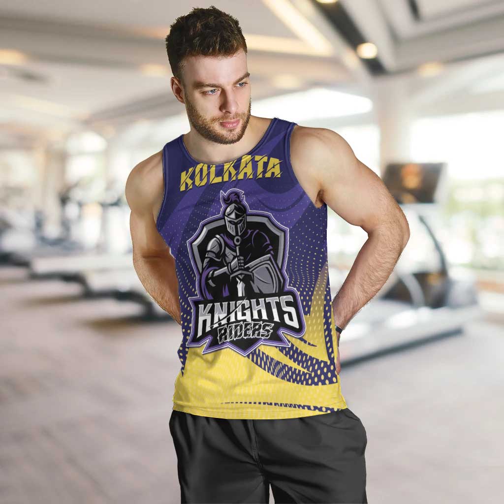 Custom Kolkata 2025 Cricket Knight Riders Men Tank Top Korbo Lorbo Jeetbo