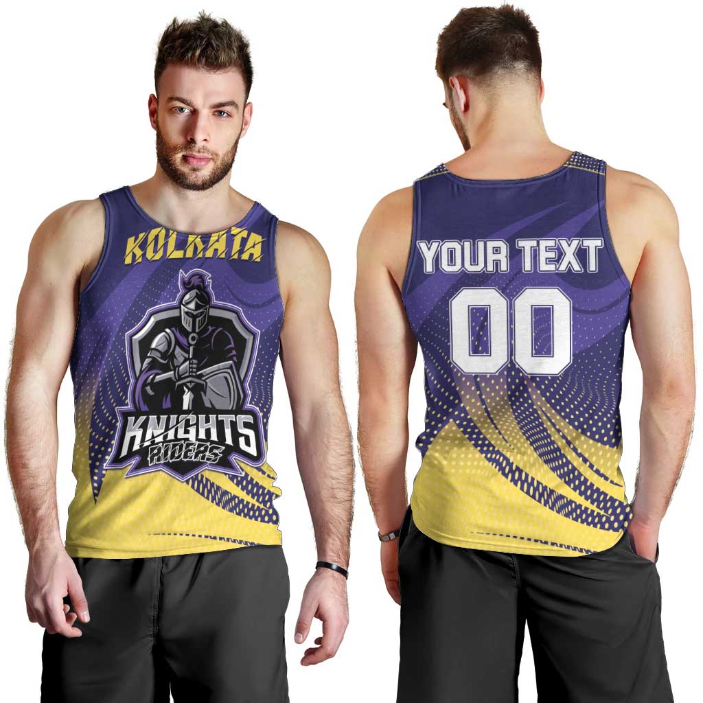 Custom Kolkata 2025 Cricket Knight Riders Men Tank Top Korbo Lorbo Jeetbo