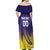 Custom Kolkata 2025 Cricket Knight Riders Off Shoulder Maxi Dress Korbo Lorbo Jeetbo